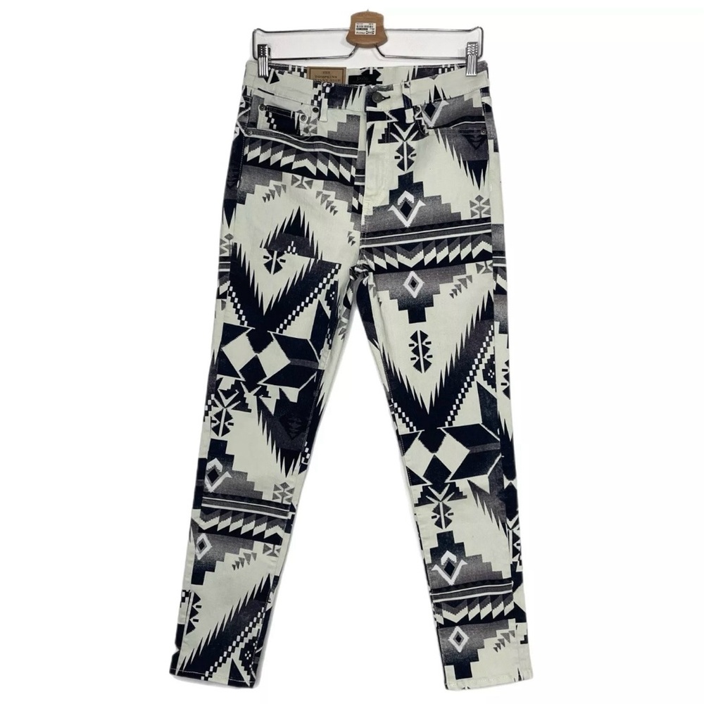 Polo Ralph Lauren Tompkins Skinny Aztec Navajo Print Jeans Sz 28